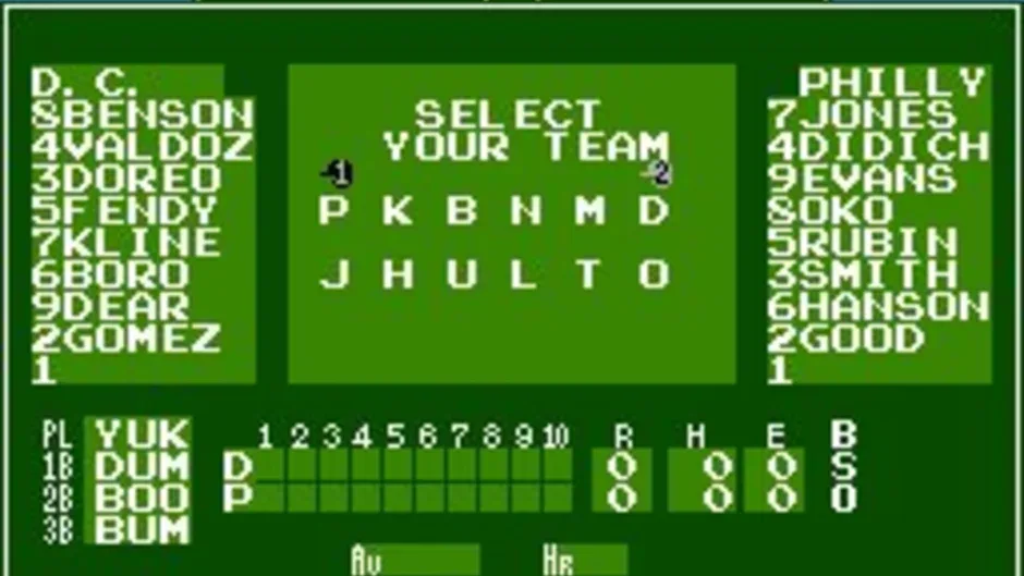 Bases Loaded, captura de tela 4