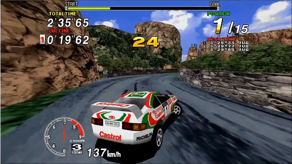 Sega Rally Championship, captura de tela 1