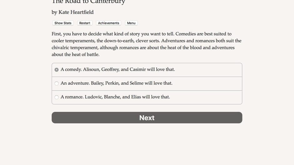 The Road to Canterbury Screenshot