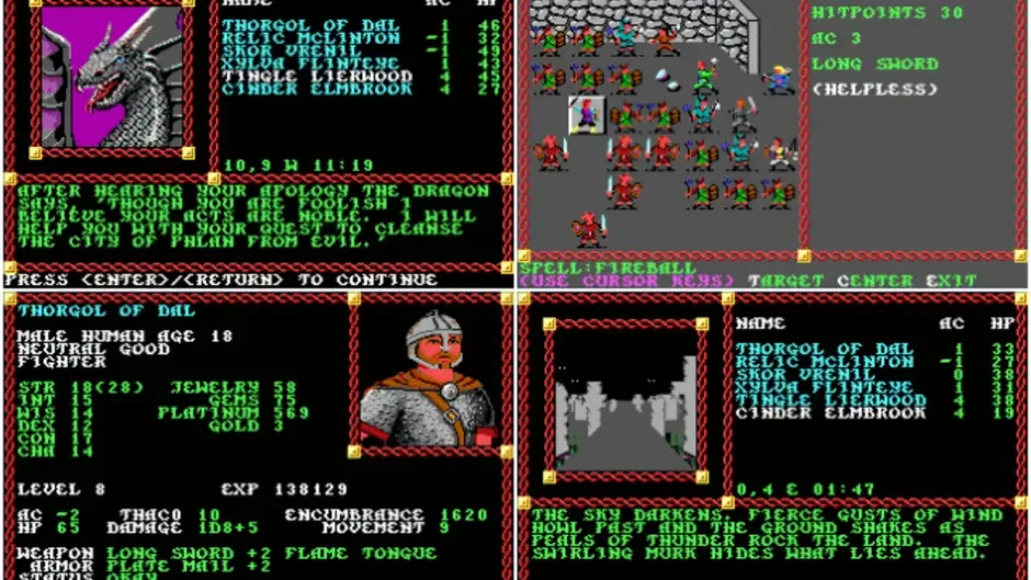 Advanced Dungeons & Dragons: Pool of Radiance, captura de tela 1