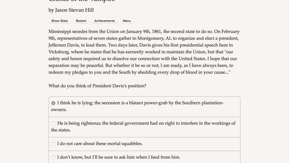 Choice of the Vampire Screenshot