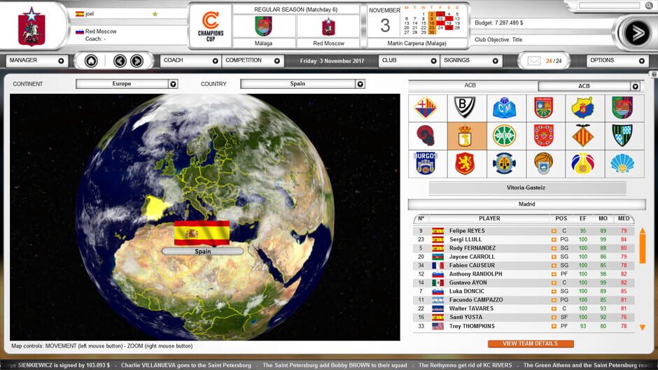 International Basketball Manager Screenshot