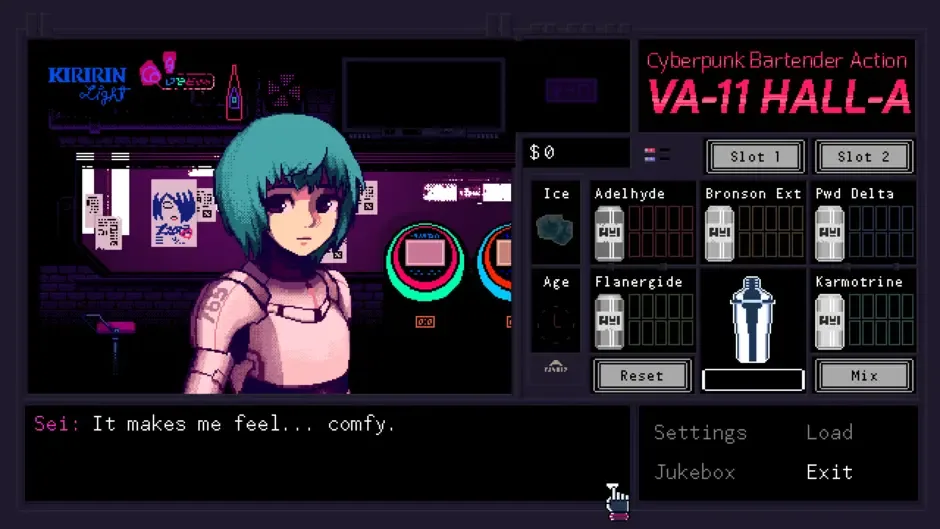 VA-11 Hall-A: Cyberpunk Bartender Action, captura de tela 4