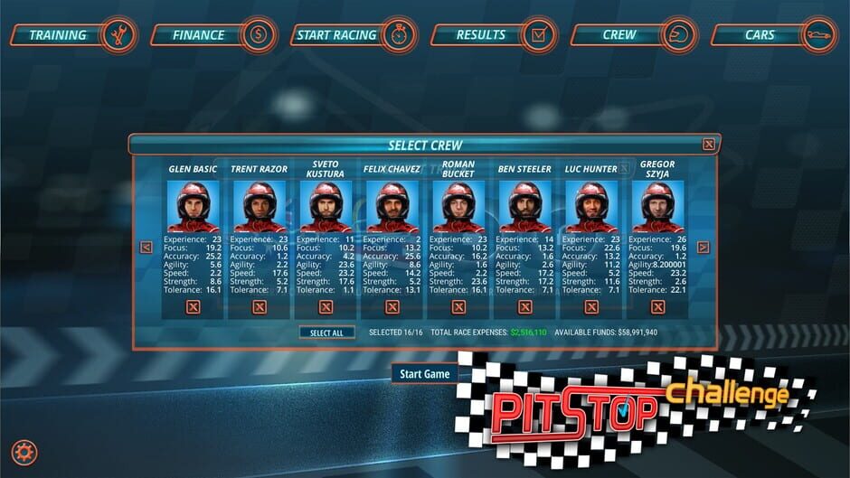 Pitstop Challenge Screenshot