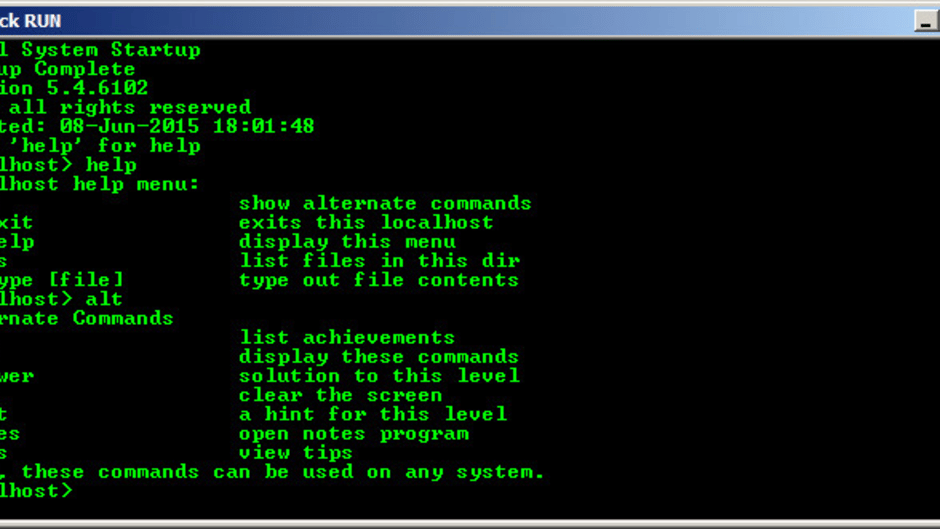Hack Run Screenshot