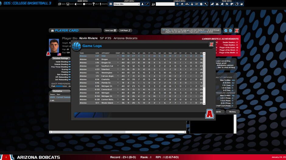 Draft Day Sports College Basketball 3 Screenshot