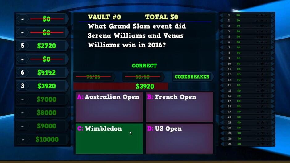 Trivia Vault: Tennis Trivia Screenshot