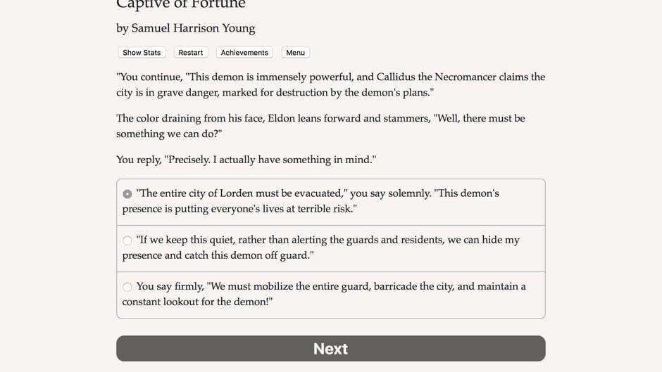 Captive of Fortune Screenshot