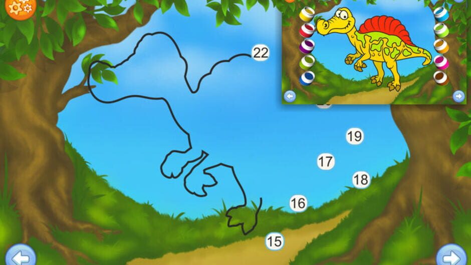 Dinosaurs - Connect the Dots and Add Colors screenshot