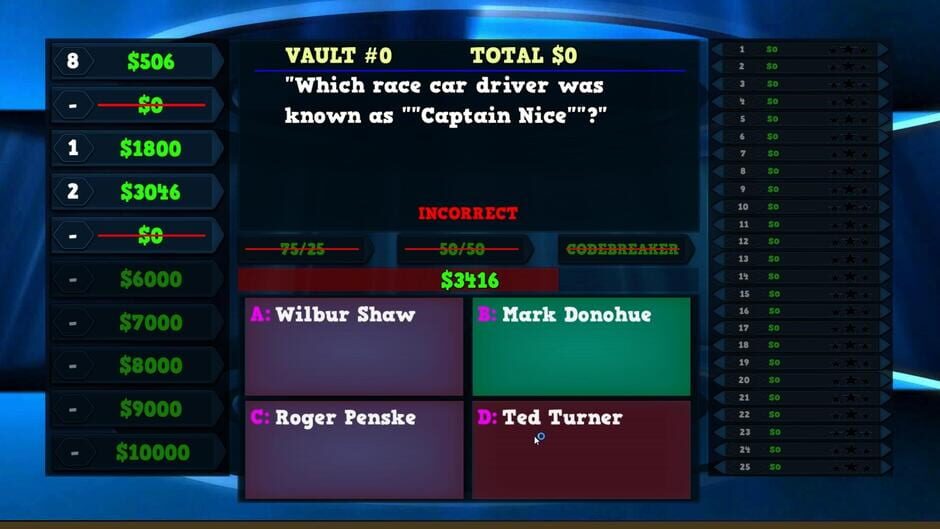 Trivia Vault: Auto Racing Trivia Screenshot