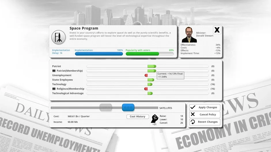 Democracy 3, captura de tela 5