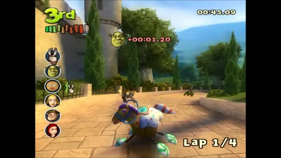 Skärmbild 1 från Shrek Smash n' Crash Racing