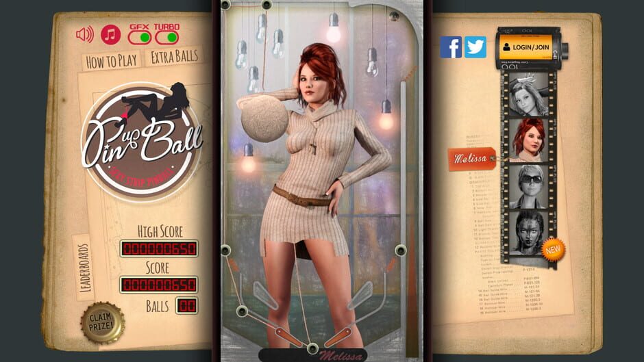 Pinup Ball Screenshot