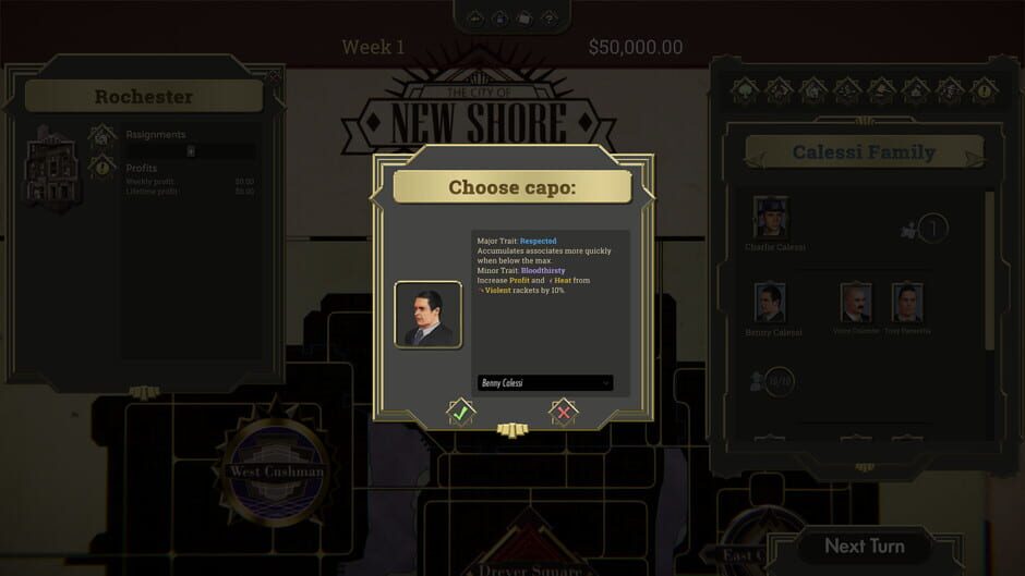The Commission: Organized Crime Grand Strategy Screenshot