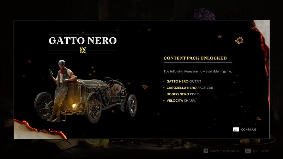 Mafia: The Old Country - Gatto Nero Pack Screenshot