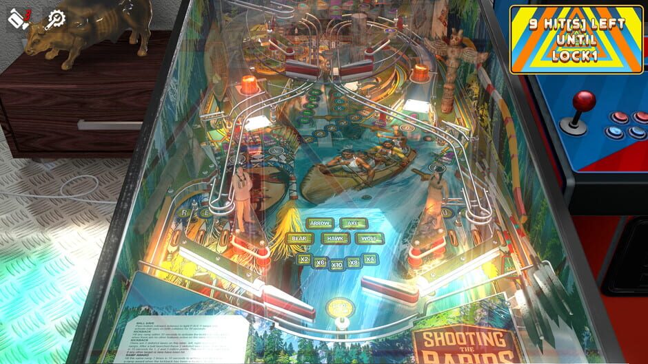 สกรีนช็อตจาก Zaccaria Pinball: Shooting the Rapids Deluxe Pinball Table (รูปที่ 2)