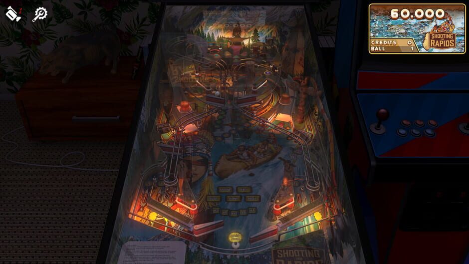 สกรีนช็อตจาก Zaccaria Pinball: Shooting the Rapids Deluxe Pinball Table (รูปที่ 3)