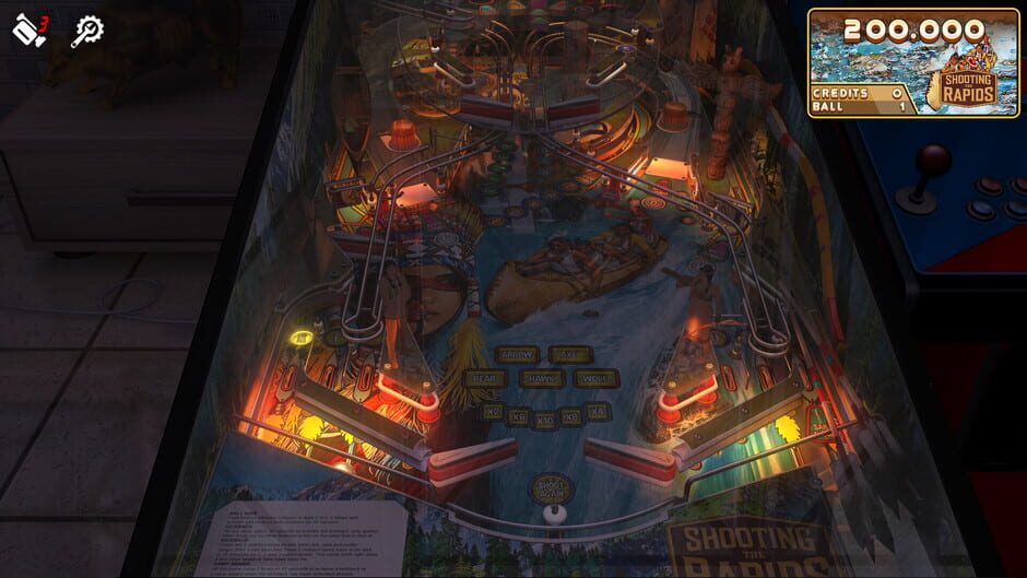 สกรีนช็อตจาก Zaccaria Pinball: Shooting the Rapids Deluxe Pinball Table (รูปที่ 4)