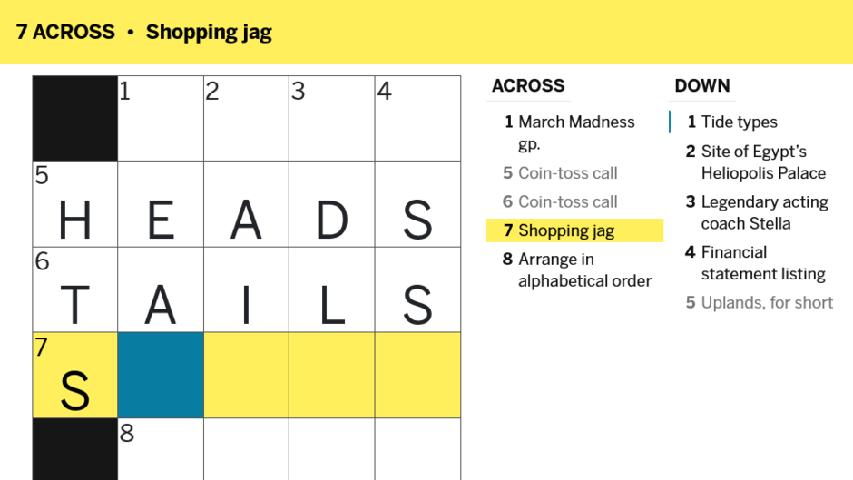 Mini Crossword Screenshot