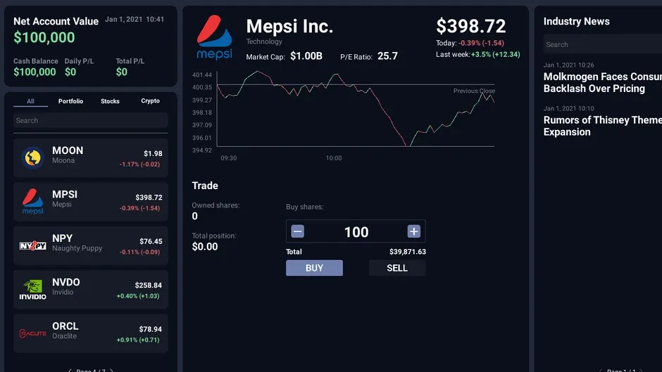 Кадър от Day Trader Tycoon