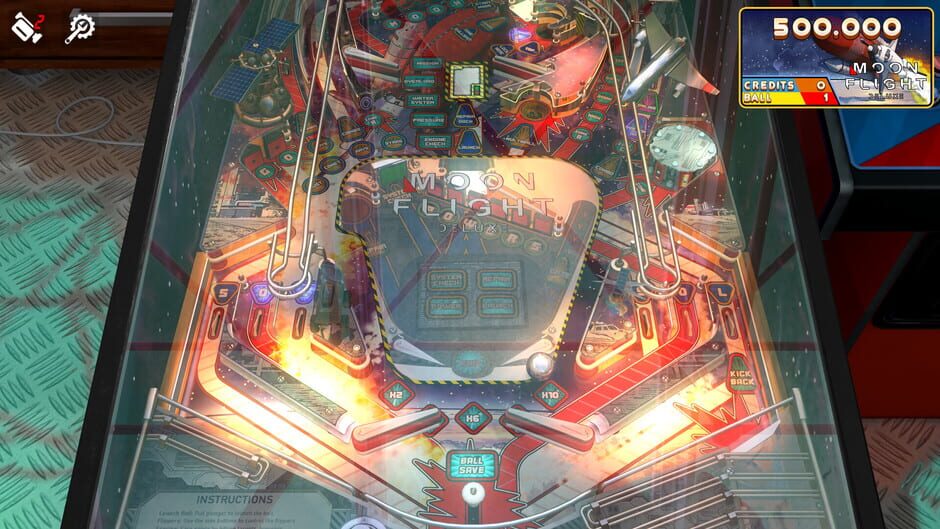 สกรีนช็อตจาก Zaccaria Pinball: Moon Flight Deluxe Pinball Table (รูปที่ 3)