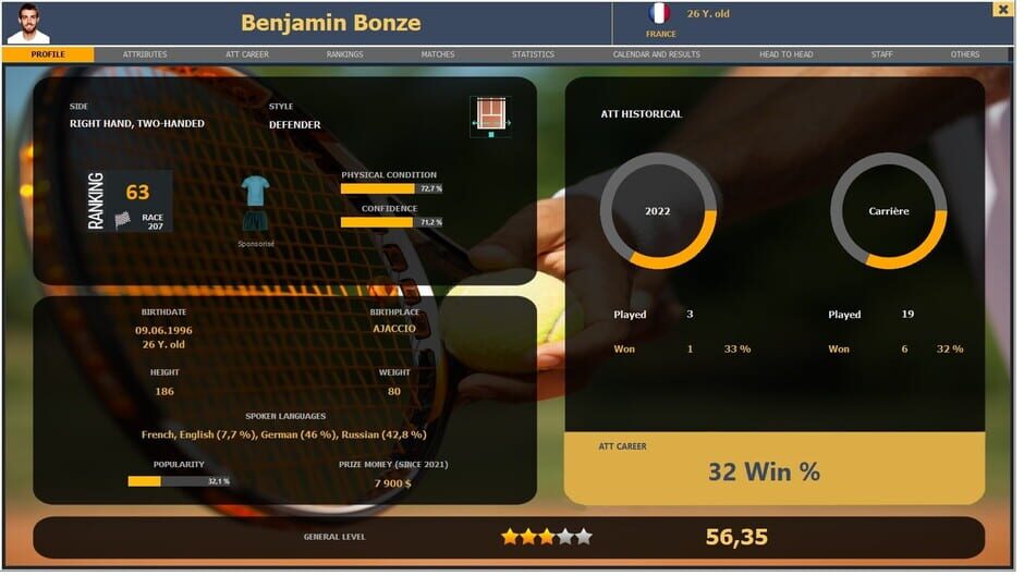 Absolute Tennis Manager Screenshot