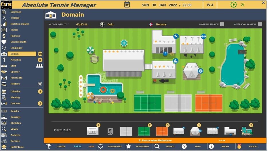 Absolute Tennis Manager Screenshot