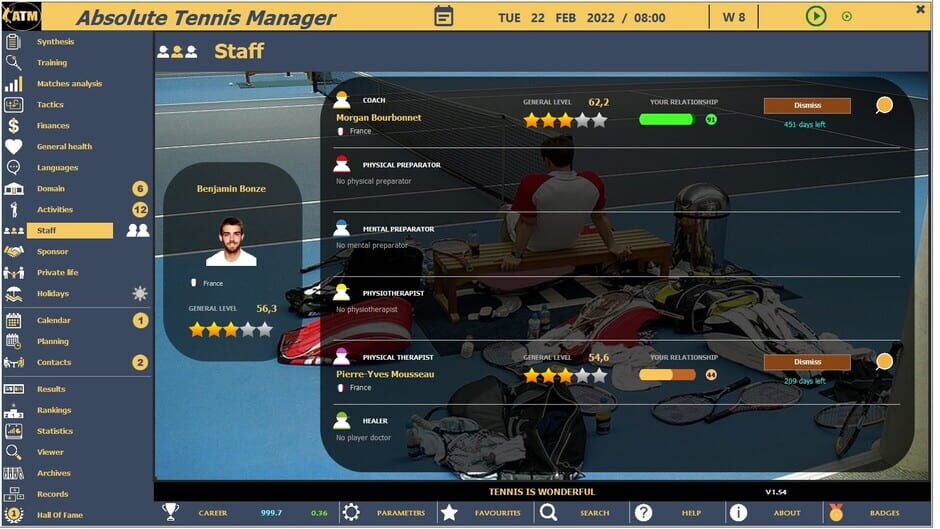 Absolute Tennis Manager Screenshot