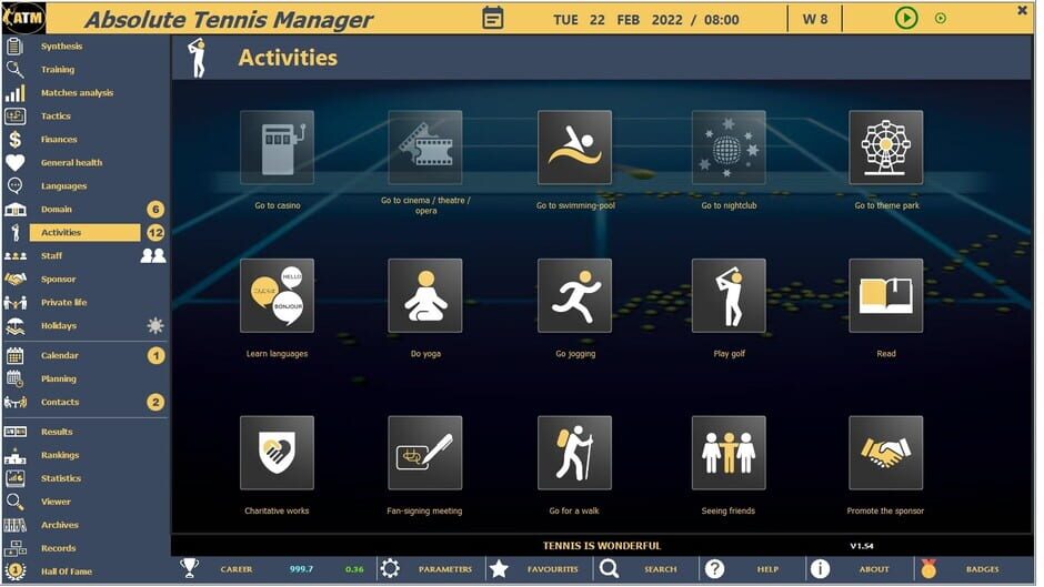 Absolute Tennis Manager Screenshot