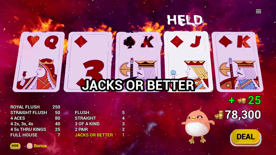 Vidya Poker Screenshot