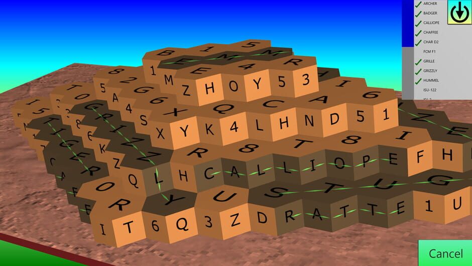 Wordsearch Attack Screenshot