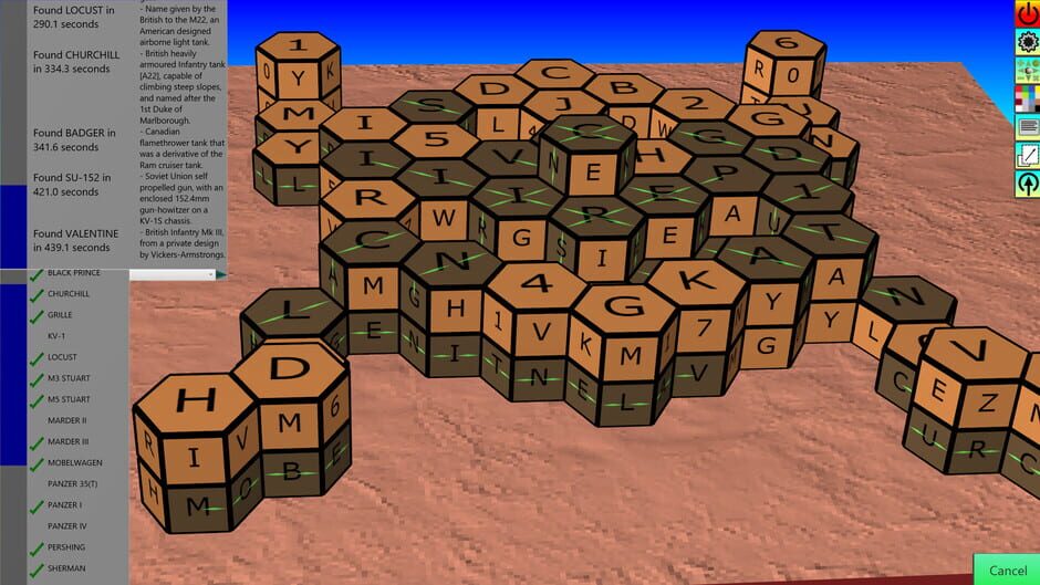 Wordsearch Attack Screenshot