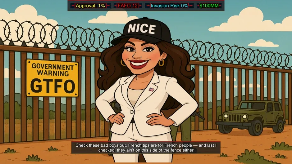 Screenshot de FAFO Executive Order Simulator