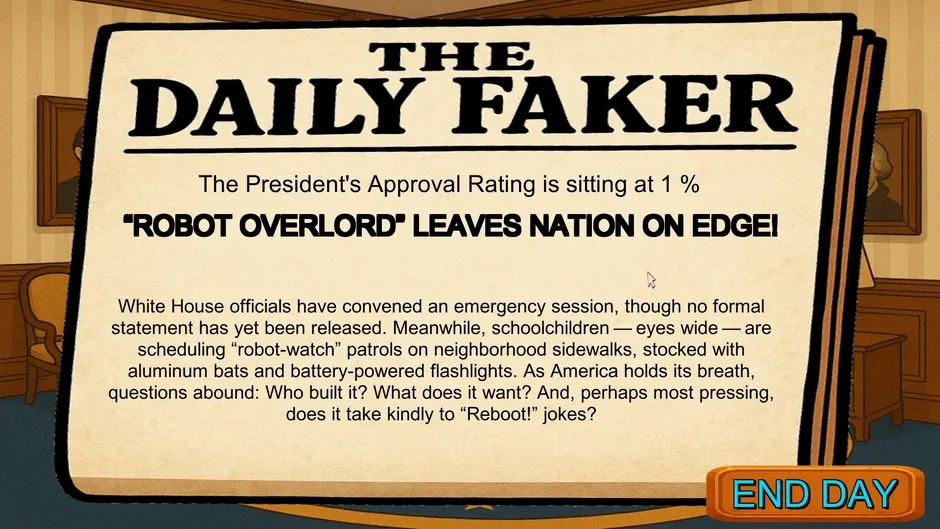 Кадър от FAFO Executive Order Simulator