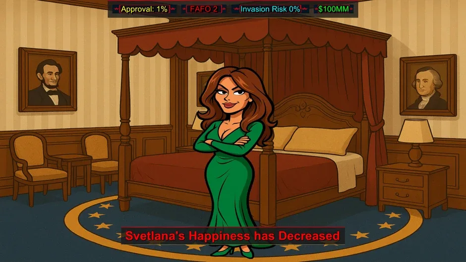 Кадър от FAFO Executive Order Simulator