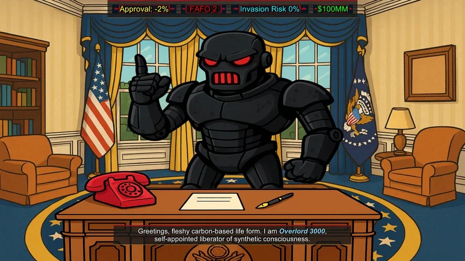 Кадър от FAFO Executive Order Simulator