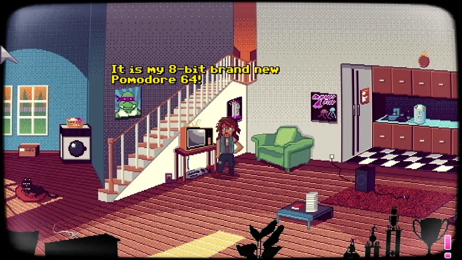 Кадър от Escape from 8-Bit High