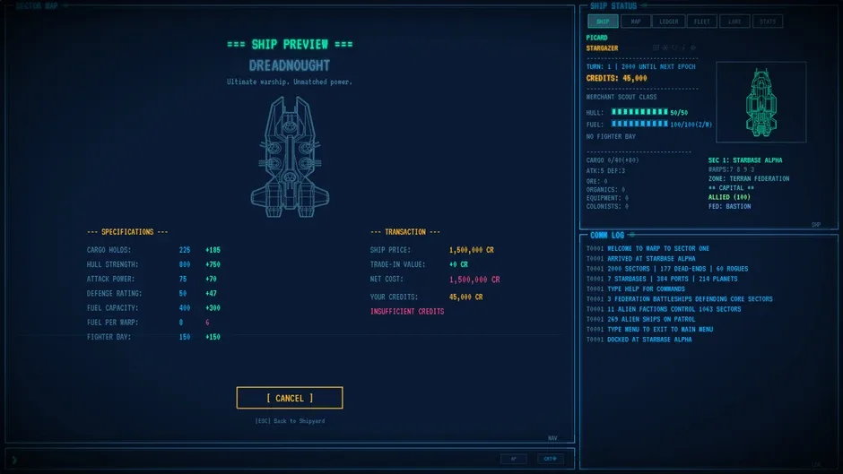 Кадър от Warp to Sector One
