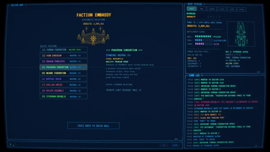 Кадър от Warp to Sector One
