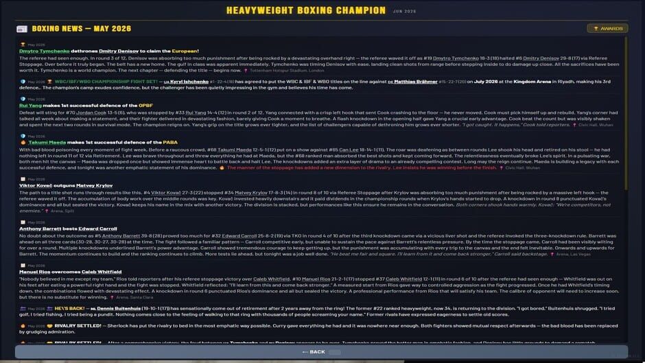 สกรีนช็อตจาก Sim: Heavyweight Boxing Champion (รูปที่ 10)