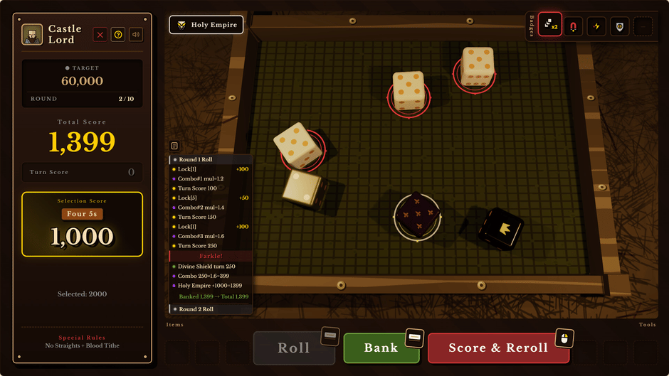 Dice Tavern: Farkle Roguelike Screenshot