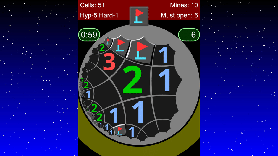 Non-Euclidean Minesweeper Screenshot