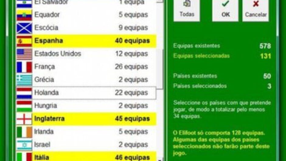 Elifoot 98 screenshot 2
