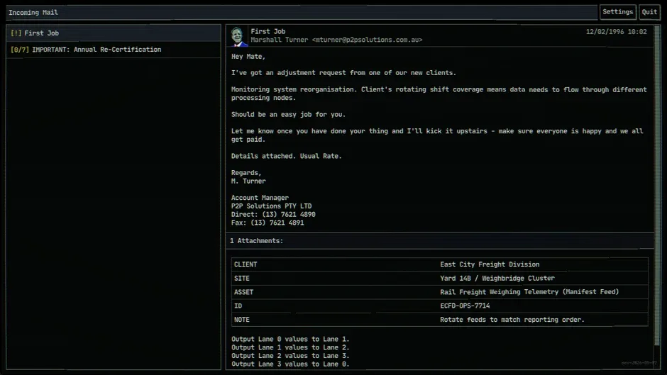 Кадър от Lane-4: A dystopian Programming Thriller