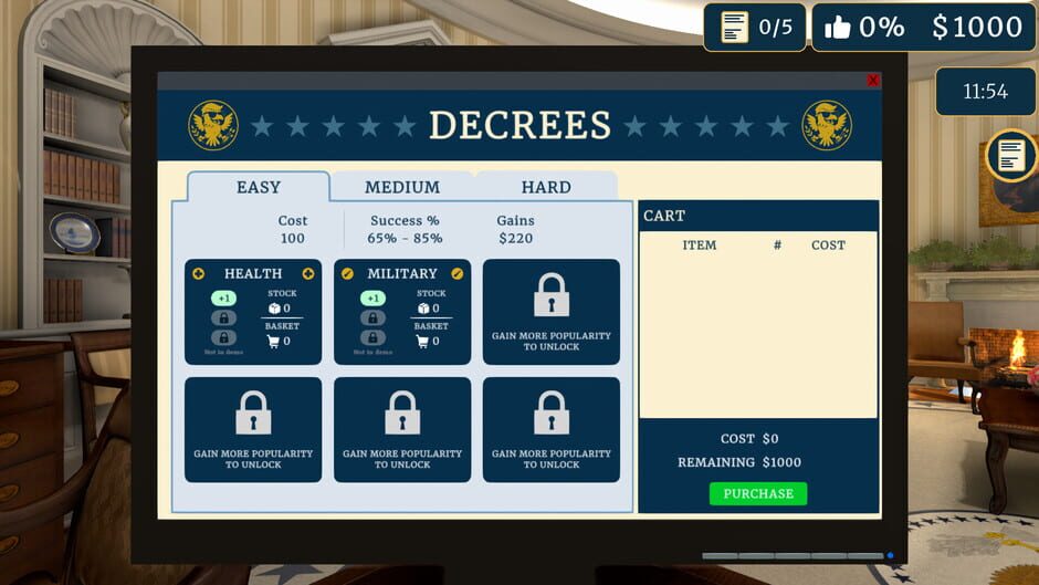 สกรีนช็อตจาก President Simulator (รูปที่ 8)