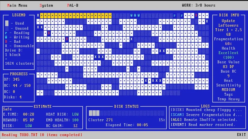 Кадър от Defrag Incremental