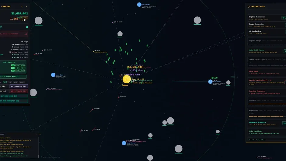 Кадър от Desk Space: Idle Spacefleet clicker