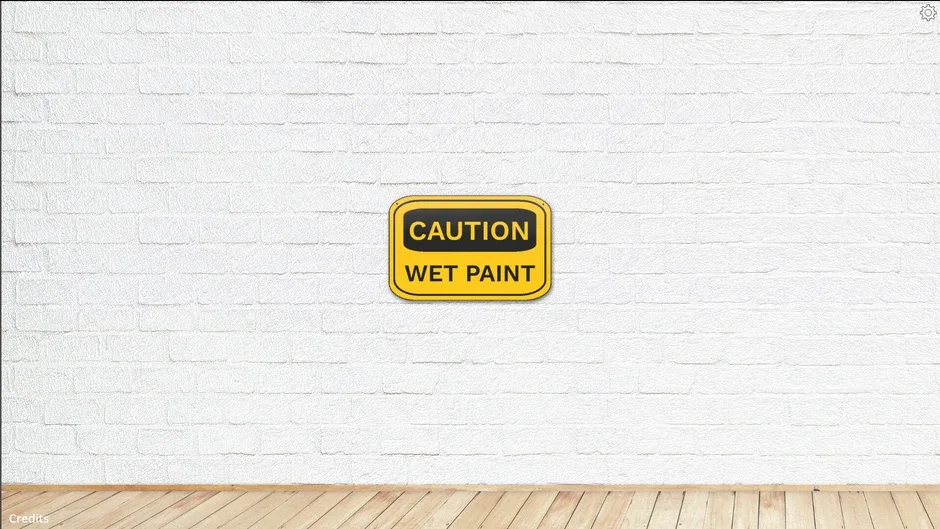 Кадър от Caution Wet Paint