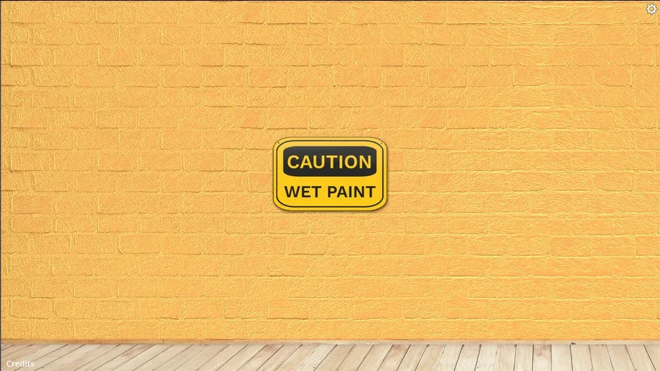 Кадър от Caution Wet Paint