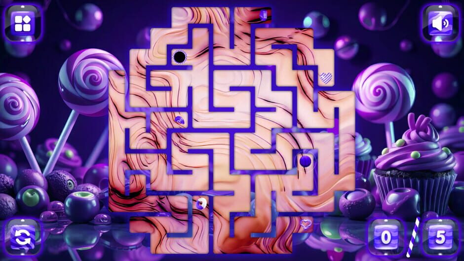 สกรีนช็อตจาก Sweetie Candy Maze: Violet Plum (รูปที่ 4)